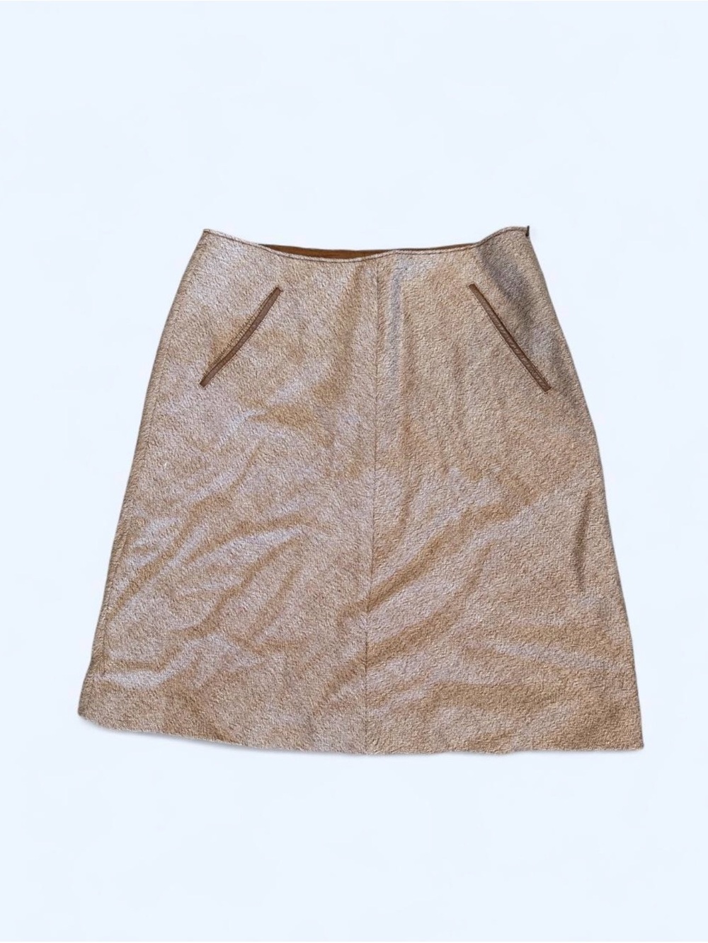 Classic Brown/Tan Herringbone Skirt